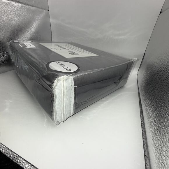 Queen Size Bed Sheet Set Gray - Majesty - Picture 8 of 9